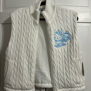 HK White Cable Knit Sweater